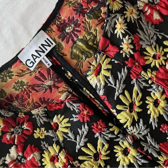 Ganni 3D Jacquard Dress in Meadow Black EU 36/US 4 - Picture 12 of 16